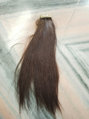 Caramel tape-in human hair extension